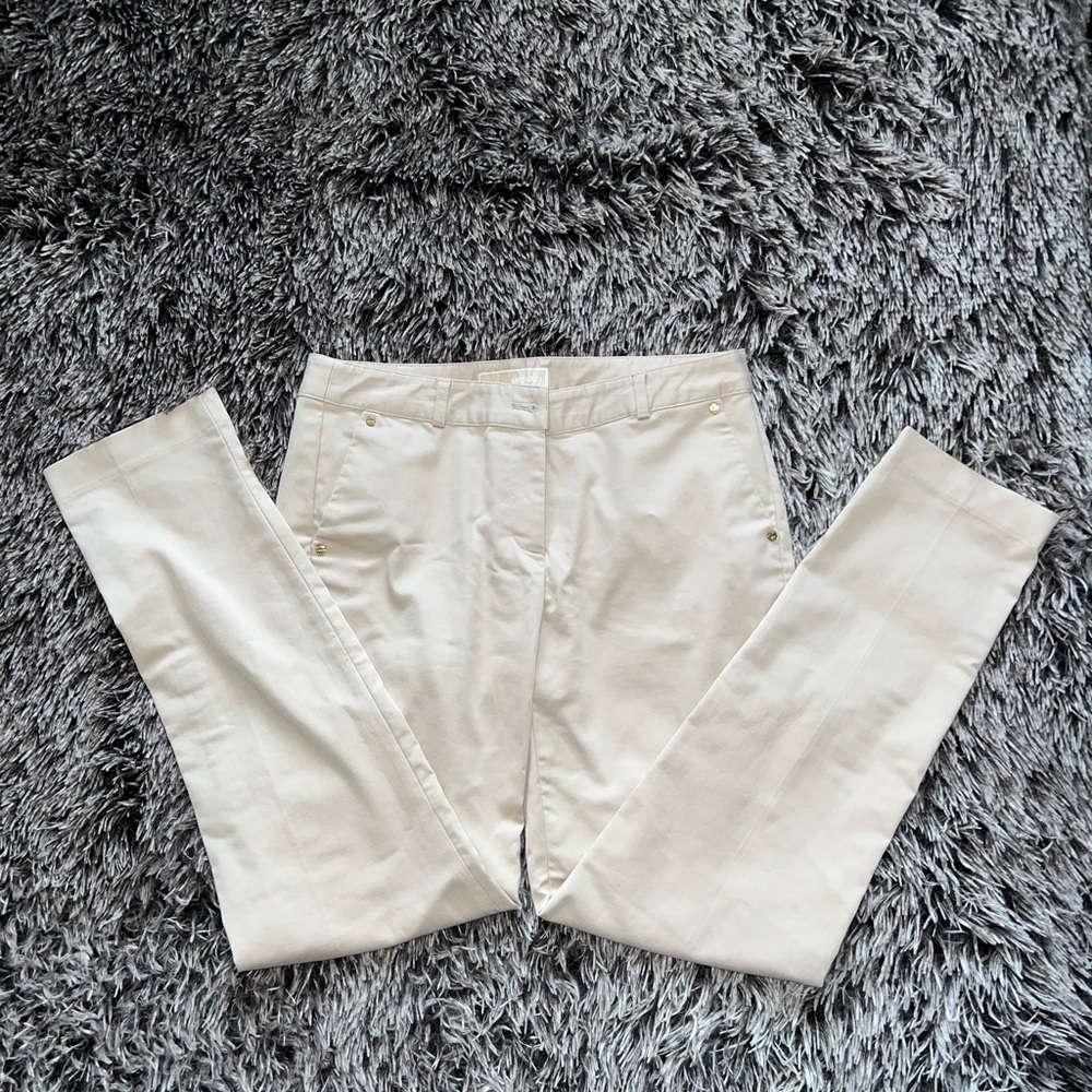 Michael Kors Beige Slim Dress Pants